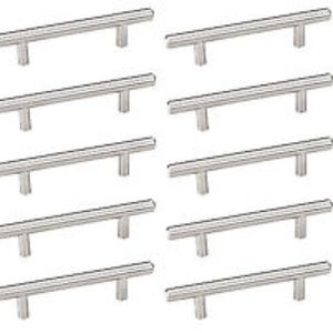 Elements Nickel Silver Naples Drawer Pulls Lot of 10  6 in Length Hollow Opened